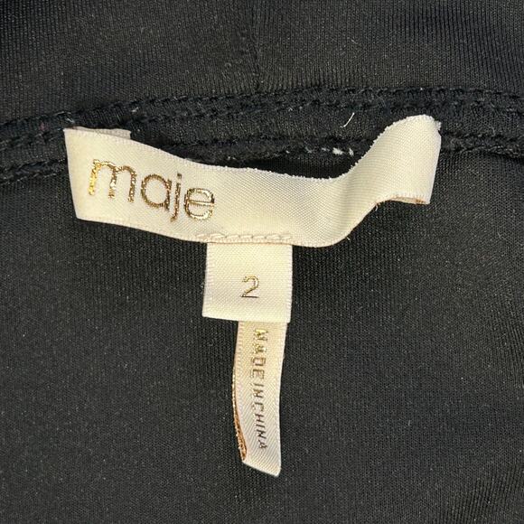 Maje Terrasse With Love Hoodie Sweatshirt Pullover Black - Picture 8 of 9